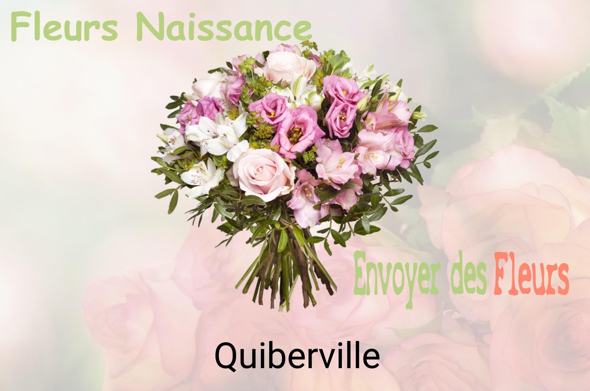 Bouquet de fleurs de naissance livré à Quiberville